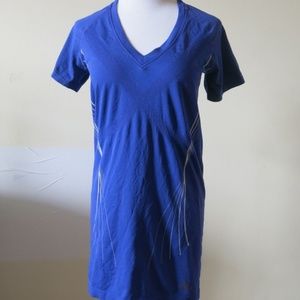 ADIDAS V Neck Athletic Workout Stretchy Top Large